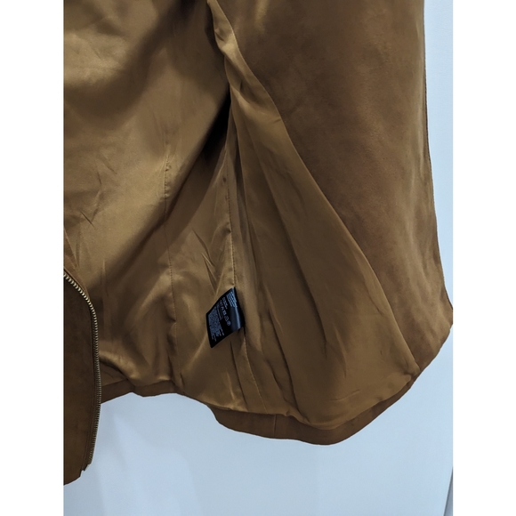 H&M Faux Suede Biker Jacket Women's Size 2 - Picture 10 of 16